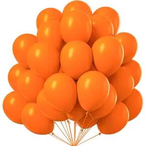 Orange Balloons 52 pcs 12 Inch Balloons Pumpkin for Thanksgiving Fall Halloween Little Cutie Shower Birthday Graduation Party Decorations Orange-Y9
