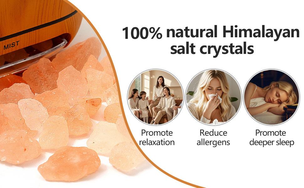 Serravine Ultrasonic Essential Oil Diffuser Set with 12 Best Aromatherapy Oils, Gift Box & Bag, Himalayan Salt Lamp Diffuser，Cool Mist Humidifier for Bedroom