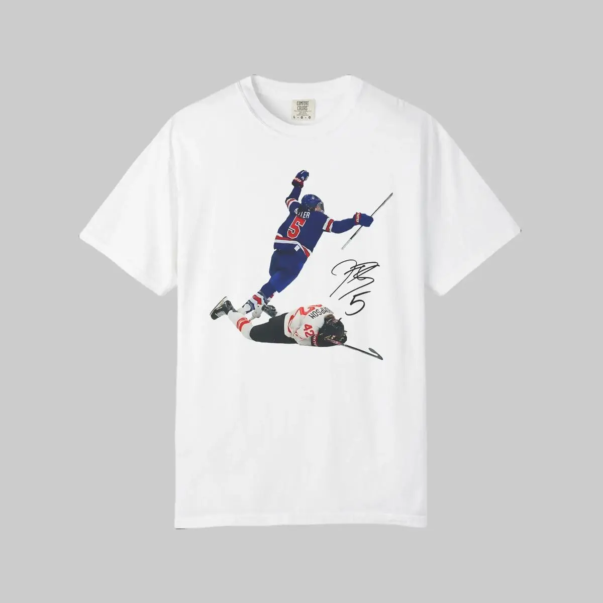 Women's Megan Keller Team USA Hockey Fan Short-Sleeve Round Neck T-Shirt - Vintage Hockey Art, Iconic Play Shot, Signature, Streetwear Style Casual Top