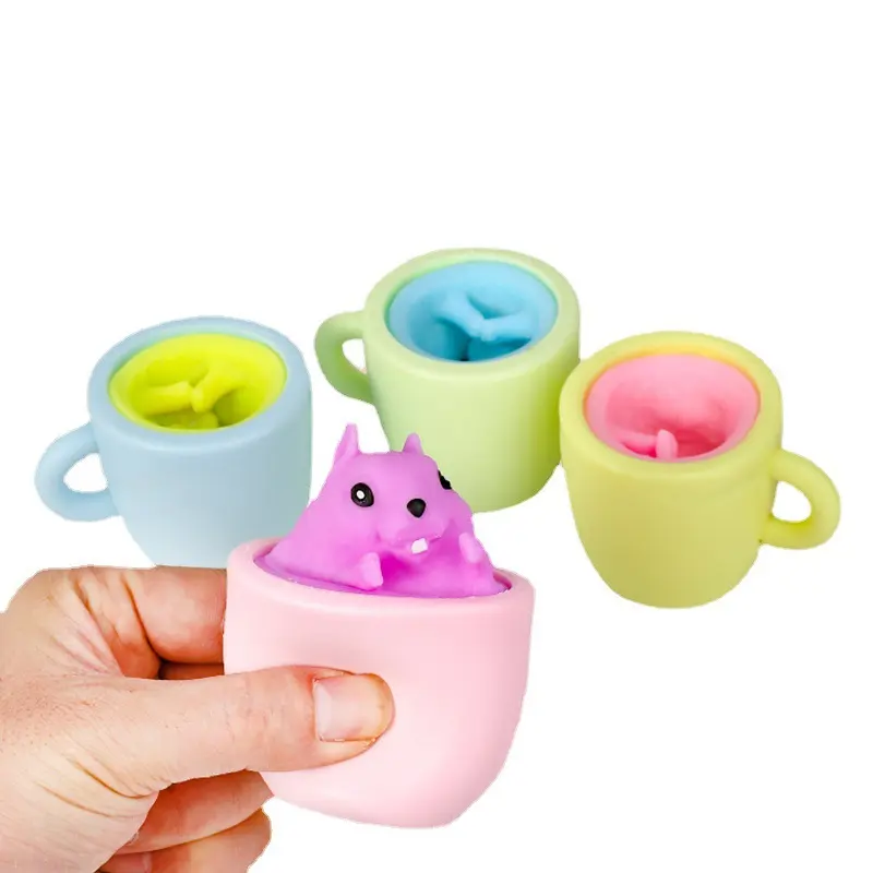Novelty Evil Squishy Squirrel Cup – Funny Stress Relief Arm Trainer & Hand Strengthener, Squeeze Toy for Anxiety, Gag Gift for Adults & Teens