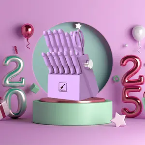 imarku 14 PCS  Kitchen Knife Set, Sharp Knife Set with Built-in Sharpener, Stainless Steel Knife Set with Block,Dishwasher Safe, best gift. Kitchen Knives Knife Block