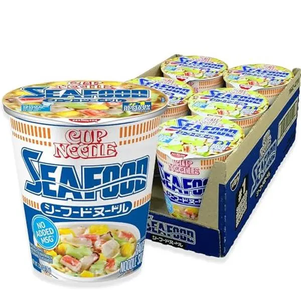 Nissin Cup Noodles Ramen Noodle Soup, Seafood, 2.68 Ounce (Pack of 6)