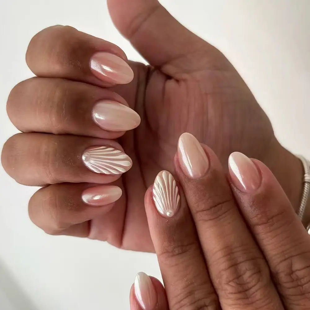 Upgrade Your Style, 24pcs Short Oval Magic Metal Chrome Shiny Tip Press-On Nails Set, Nail Art Kit, Includes Jelly Glue & Nail File, Easy Wear Nail Art, Oval Nail Shape, Nail Art Products