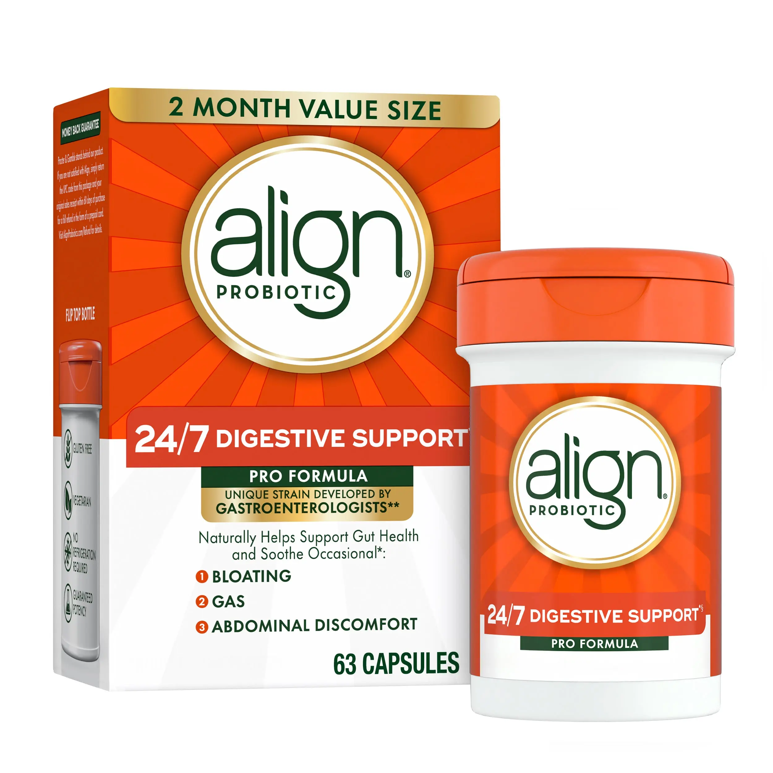 Align Probiotic, Pro Formula, Daily Probiotic Supplement, 63 Capsules