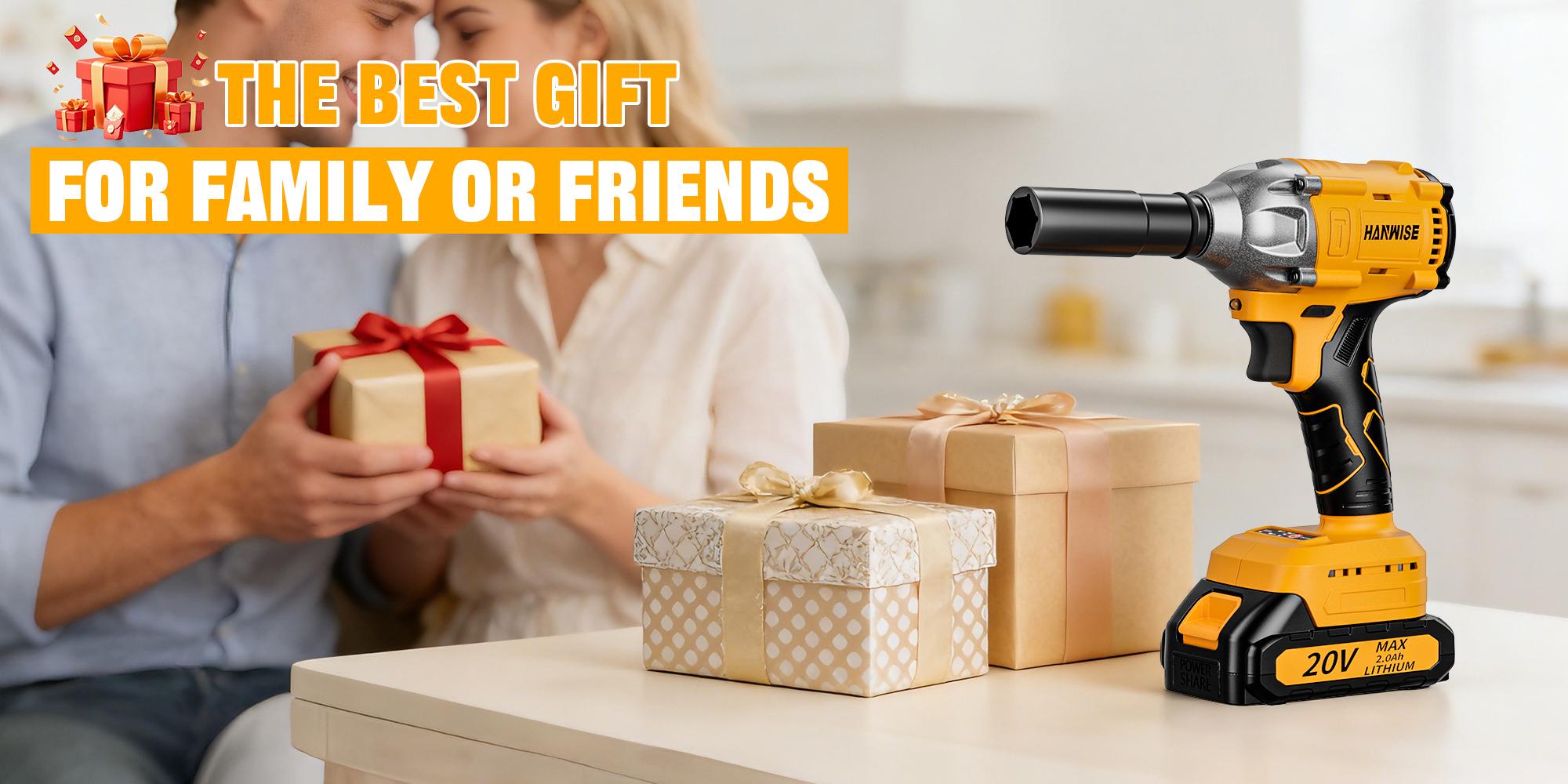 HANWISE high torque impact wrench, brushless electric impact screwdriver, powerful torque, comes with battery, charger, electric impact gun, suitable for automotive and household use. It is an ideal Christmas gift for mechanics, enthusiasts, and men.