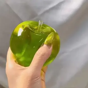 Ocean Green Apple squishy toy for stress relief; moldable with slow rebound