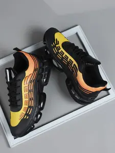 Men's Fashion Sport Shoes, Wave Pattern Thick Sole Shock Absorption, Breathable Anti-Slip, Ideal for Running, Urban Style, All-Day Comfort, Sporty Running Shoes, Athletic Shoes, Running Sneakers