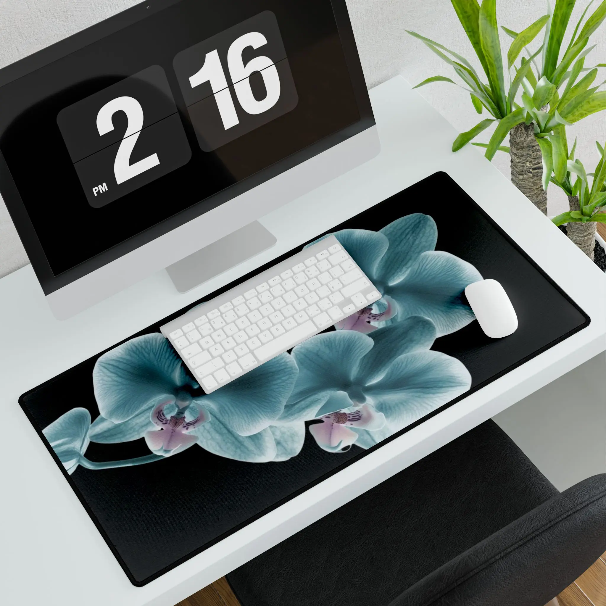 Negative Orchids Mouse Pad - Large Non Slip Desk Mat