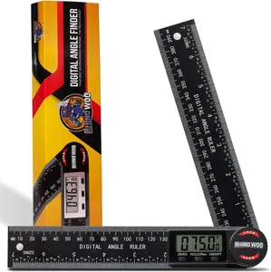Digital Angle Finder Protractor, Angle Finder Ruler with 7inch/200mm, Angle Measuring Tool for Woodworking/Carpenter/Construction/DIY Measurement(2  Included) (Enhanced ABS)