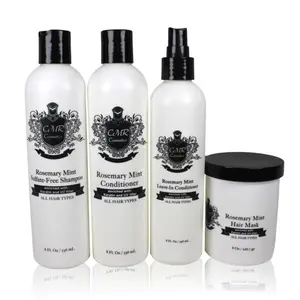 CMR Cosmetics Rosemary Mint Hair Care Collection - Sulfate-Free Shampoo, Nourishing Conditioner, Hydrating Leave-In, Intensive Hair Mask - Keratin & UV Protection for Lustrous, Manageable Hair