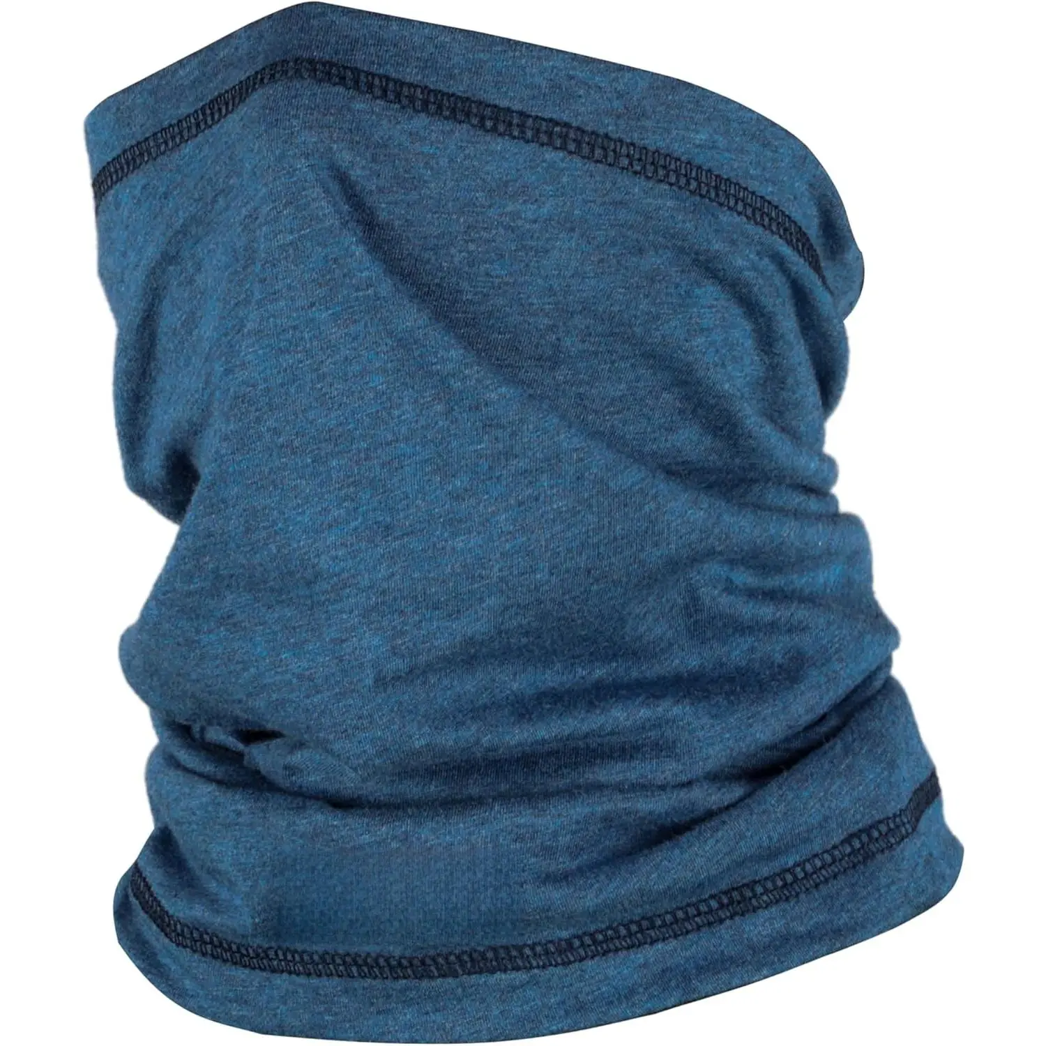 Heather Jersey Industrial Neck Gaiter Face Mask - 4oz Extra Lightweight, Flame Resistant, Breathable, One Size, Cotton, Stretchable Rib-Knit Front, Prewashed/Preshrunk, All Seasons, Welding Hood Compatible (CAT1), for Fitters