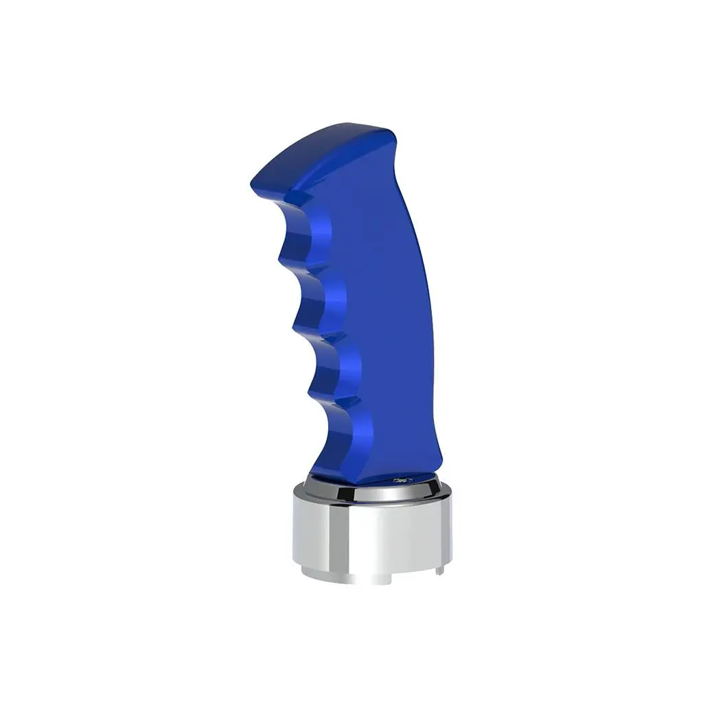 Thread-On Pistol Grip Gearshift Knob Chrome 13/15/18 Speed Adapter Indigo Blue
