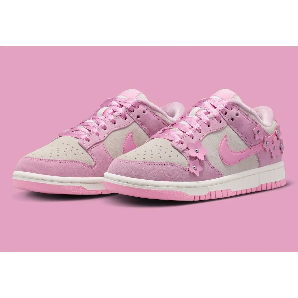 Women's Nike Dunk Low "Pink Flowers" IV4726-600 Fashion Athletic Sneaker Summer Shoes New