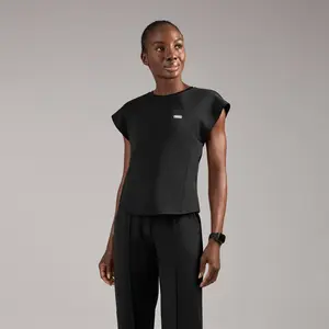 women's Black Alice FORMx Slim Crewneck - Scrub Top