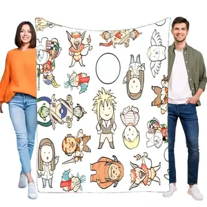 Labyrinth Movie Blanket Goblin King Jareth & Hoggle Cartoon Art Fleece Throw Super Soft Warm Cozy Lightweight for Bed Sofa Couch