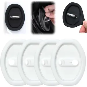 Universal Car Door Latch Protector Covers, Silicone Anti-Scratch Guards, Easy-Install Lock Protection for Most Vehicles, Car Accessories