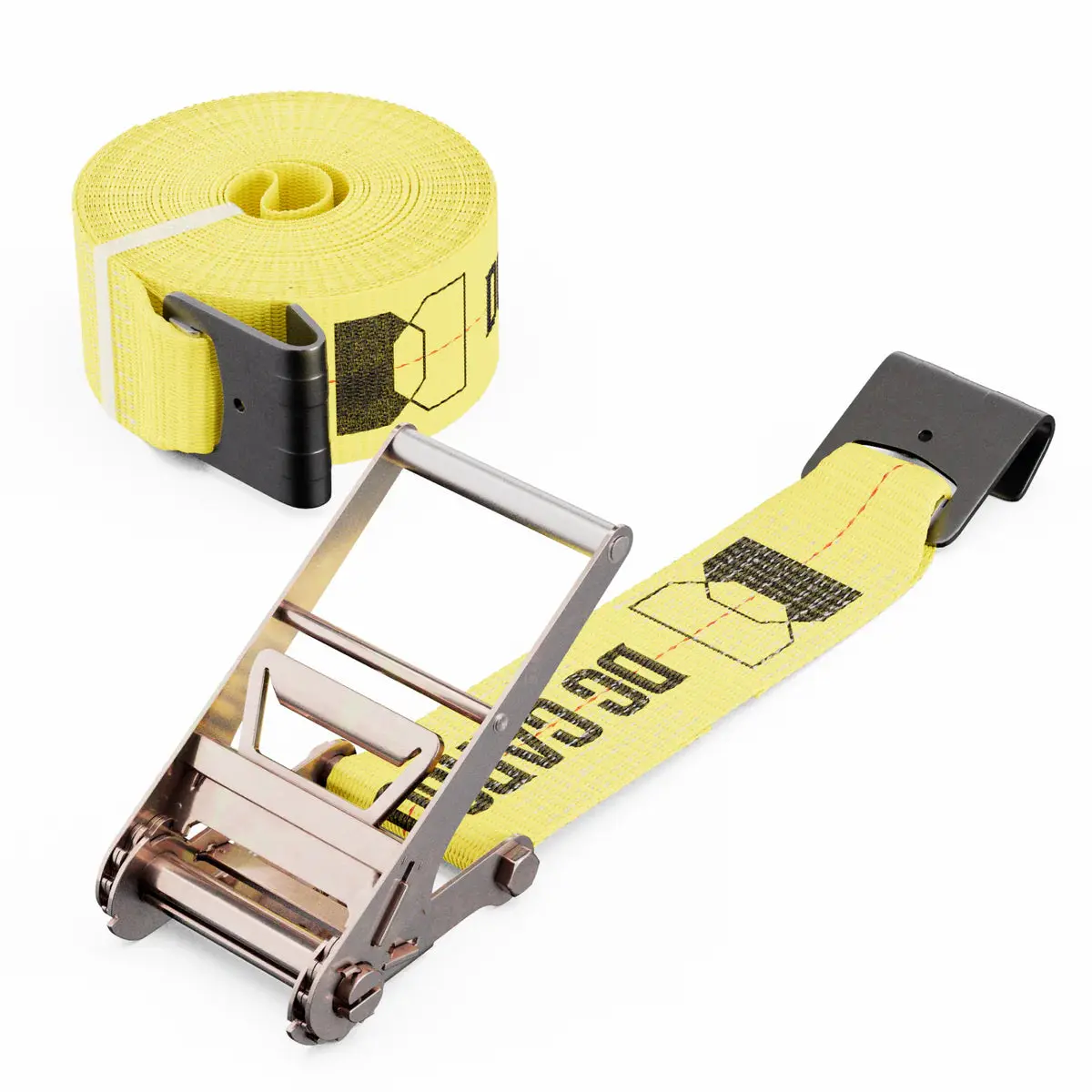 4" x 30' Heavy Duty Ratchet Strap with Flat Hook