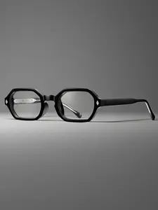 Caterside Light Blocking Glasses, Geometric Square Frame Design, Casual Style PC Lenses, Unisex Eyewear for All Seasons