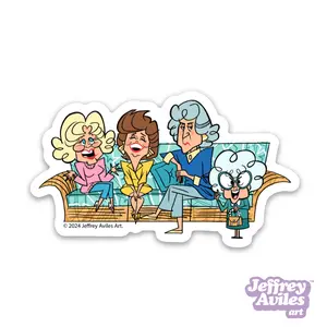 Jeffrey Aviles Art Cheesecake Luvin' Grannies Water-Proof Vinyl Die-Cut Sticker