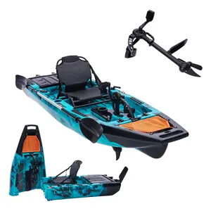 9.42ft Fishing Kayak Pedal Drive Single Person PE Kayak with Safety Lock Stable Angler Kayak for Lake Outdoor Fishing