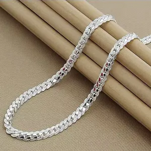 Men's 925 Silver 5mm Cuban Link Chain|   Gold Plated Hip Hop Heavy Gold Chain Necklace