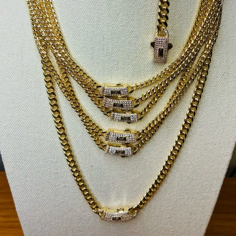 Gold Filled 14K Monaco 4MM Size 16” & 18” Chain