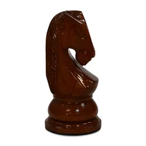 MegaChess 28 Inch Light Teak Knight Giant Chess Piece
