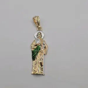 SAINT JUDE religious pendant gold-plated colors style