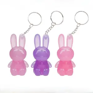 Bunny Shaped Clear Lip Oil Keychain