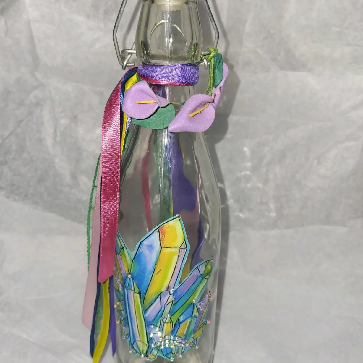 Clear Decorative Glass Bottle Home Ornament statue decor