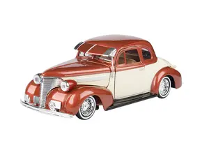 1939 Chevrolet Coupe Lowrider - Two Tone Beige (Get Low) Diecast 1:24 Scale Model - Motormax 79028BG