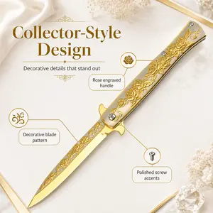 Upgrade your daily carry with this Luxury Fruit Knife. Featuring a Gold Aesthetic handle and precision blade. The top-rated Father’s Day Gadget and Personalized EDC for 2026. Functional Art that’s #TikTokMadeMeBuyIt #GoldAesthetic
