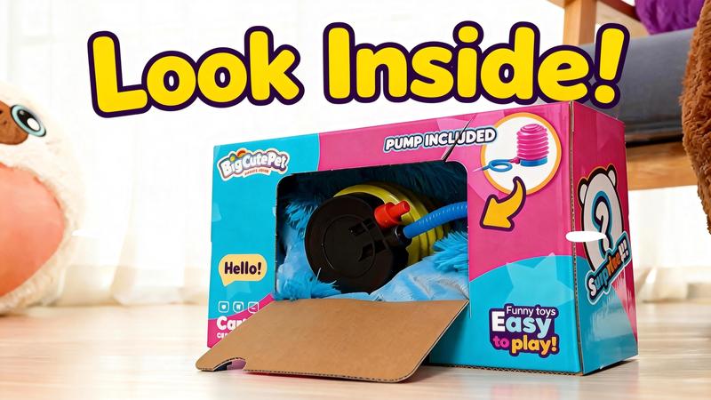 BigCutePet Inflatable Plush Toy  Peel it! Pump it! Watch it GROW! Oversized Cartoon Doll Kids Birthday Gift