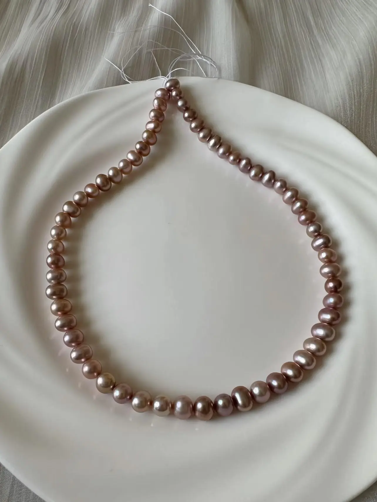 NO.02-2/3/4mm Purple/Pink Baroque natural freshwater pearl necklace - Baroque pearls