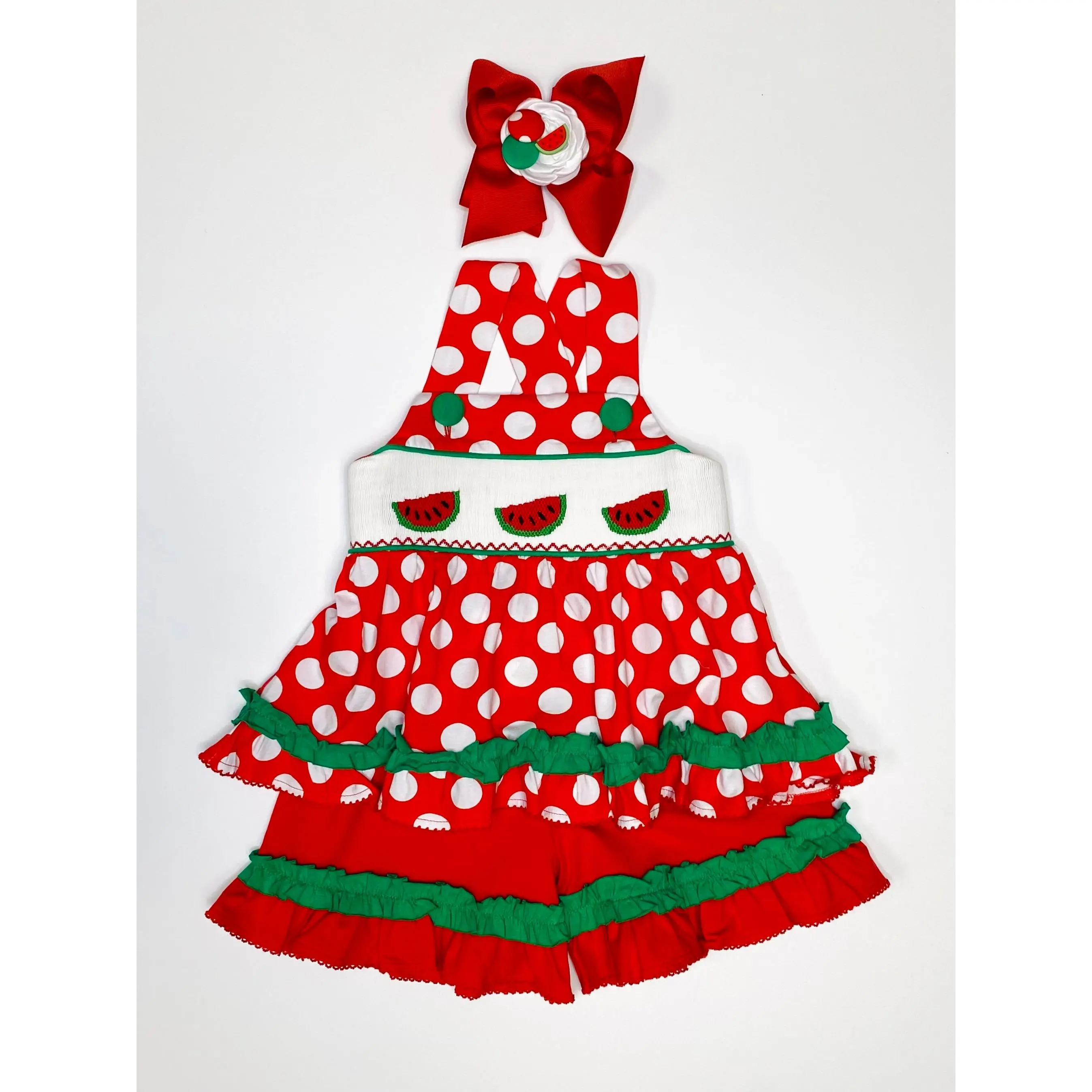 Watermelon Smocked Short Set