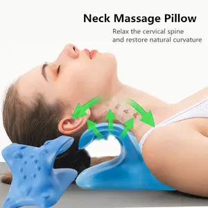 Relax neck and shoulders, ergonomic design, relieve pain and pressure of cervical vertebra, anti traction pillow, gift for family and friends, contour pillow, durable foam, hypoallergenic filler, finger pillow, office staff, Relaxation Aid