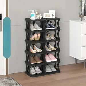 Multi functional folding shoe rack multi layer vertical storage rack space saving vertical storage suitable for dormitories and home storage