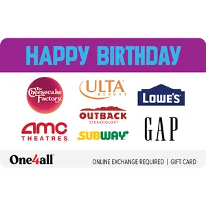 One4all Happy Birthday eGift Card | Birthday Gift Redeemable at Many Brands