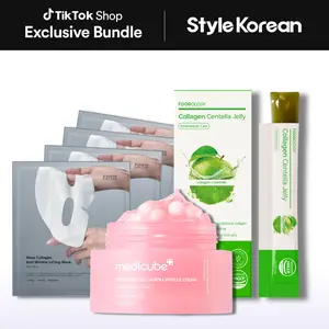 [Stylekorean] Inner and Outer Collagen Trio Set for Boucncy Skin (medicube pdrn collagen capsule cream, sungboon editor gel mask, foodology centella collagen jelly stick) nner beauty, collagen intake, plumping, elasticity, glass skin, skin density