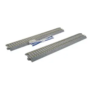 Kato USA 2-153 Straight Feeder Track w/Concrete Ties - Unitrack -- With Feeder Cable 9-3/4" 246mm, HO