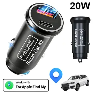 GPS Tracker for Vehicles, Tracking Devices for Cars Hidden, Undetectable GPS Tracker for Car with High-Speed 20W Dual Port USB-C Car Charger No Monthly Fee No SIM Card Required, Tracker for iOS Only