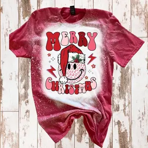 Retro Christmas Bleached Tee