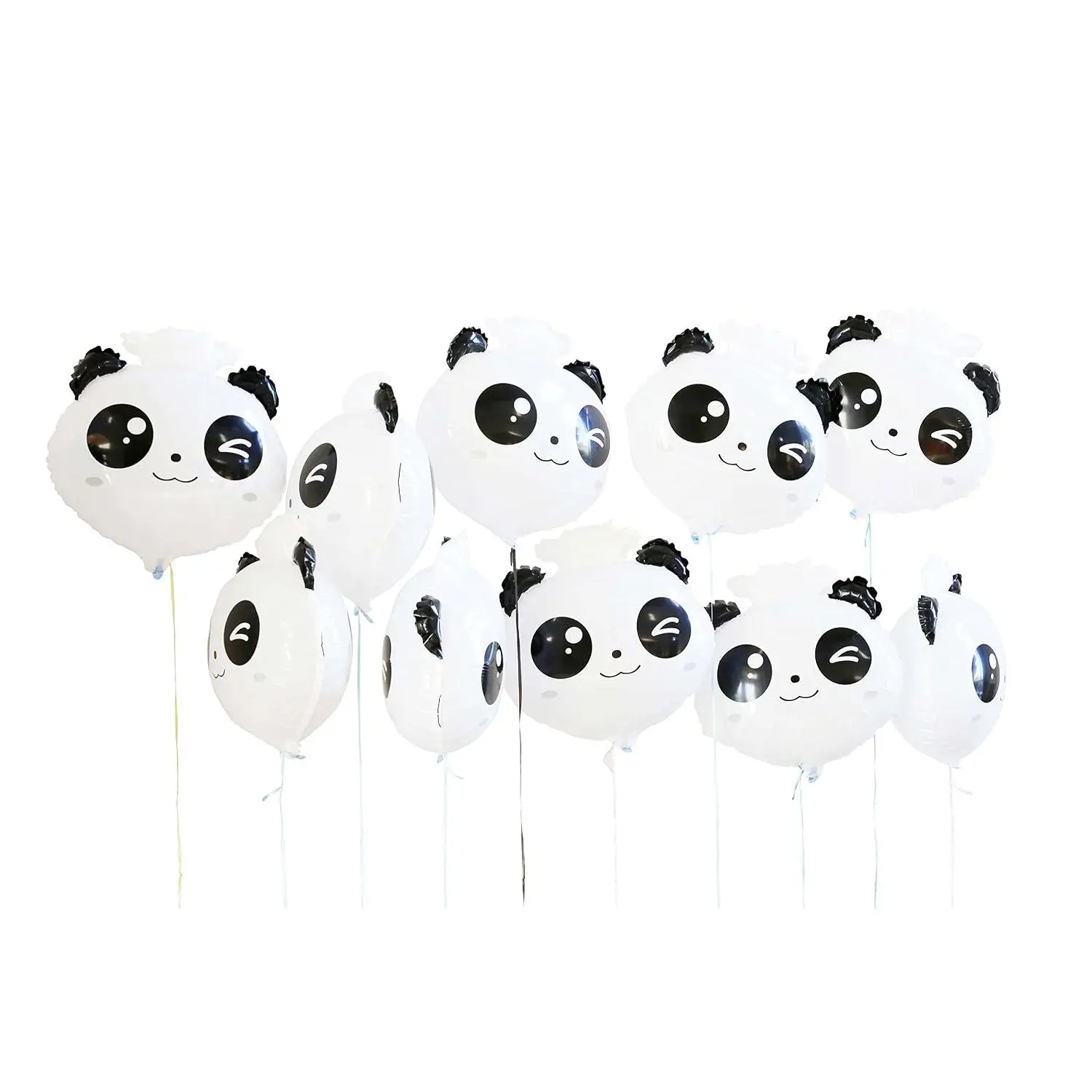 Pack Of 10 Panda Head 18" Pe Helium Balloon