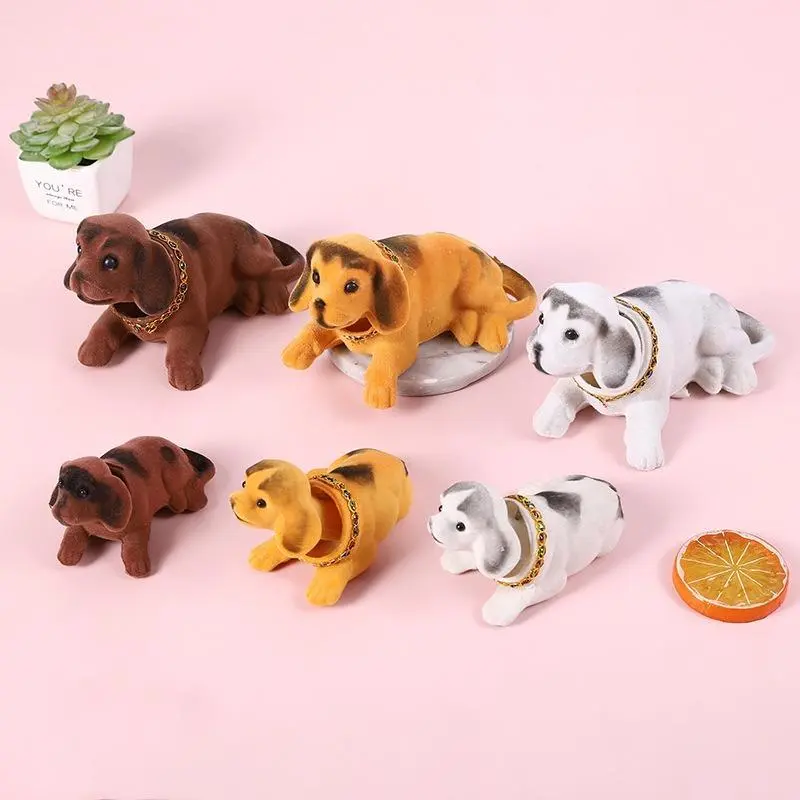 AUTO - Car Ornaments Shaking Head Dog Doll Car Dashboard Toys Cute Nodding Puppy Auto Interior Accessories Auto Decor Kids Gift