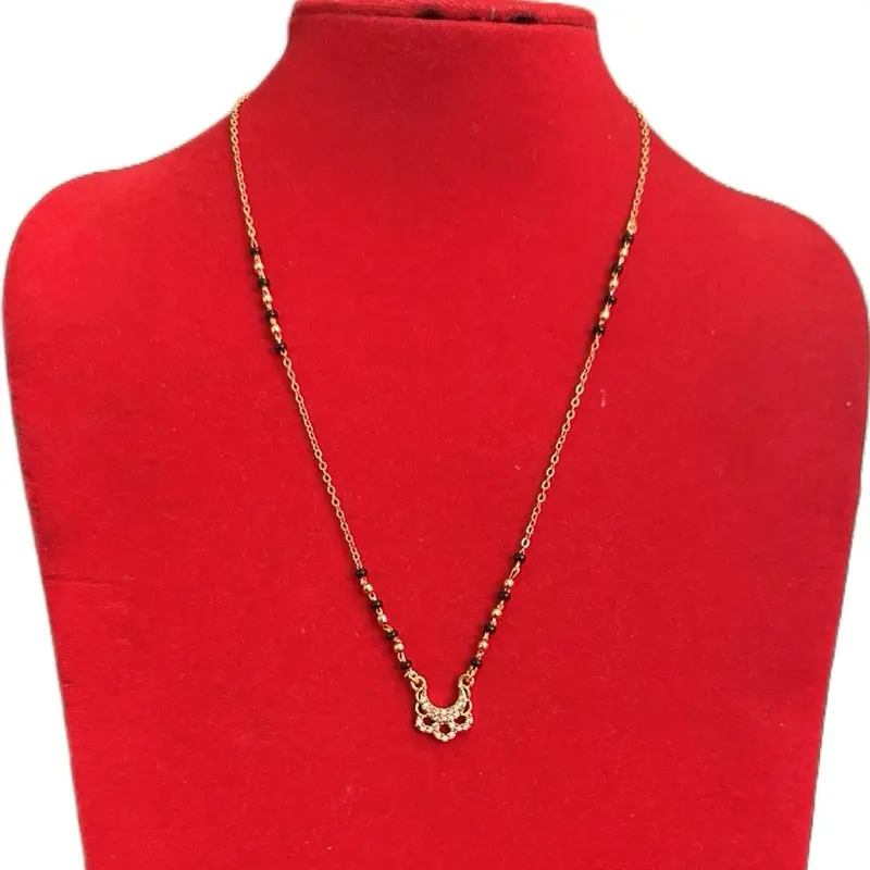 Traditional Indian-Nepali Magalsutra Chain Necklace - Ethnic-Inspired, Handcrafted Indian Ethnic, Culturally-Inspired Necklaces for Bridal Wedding Ceremonies, Ethnic-Inspired Necklaces