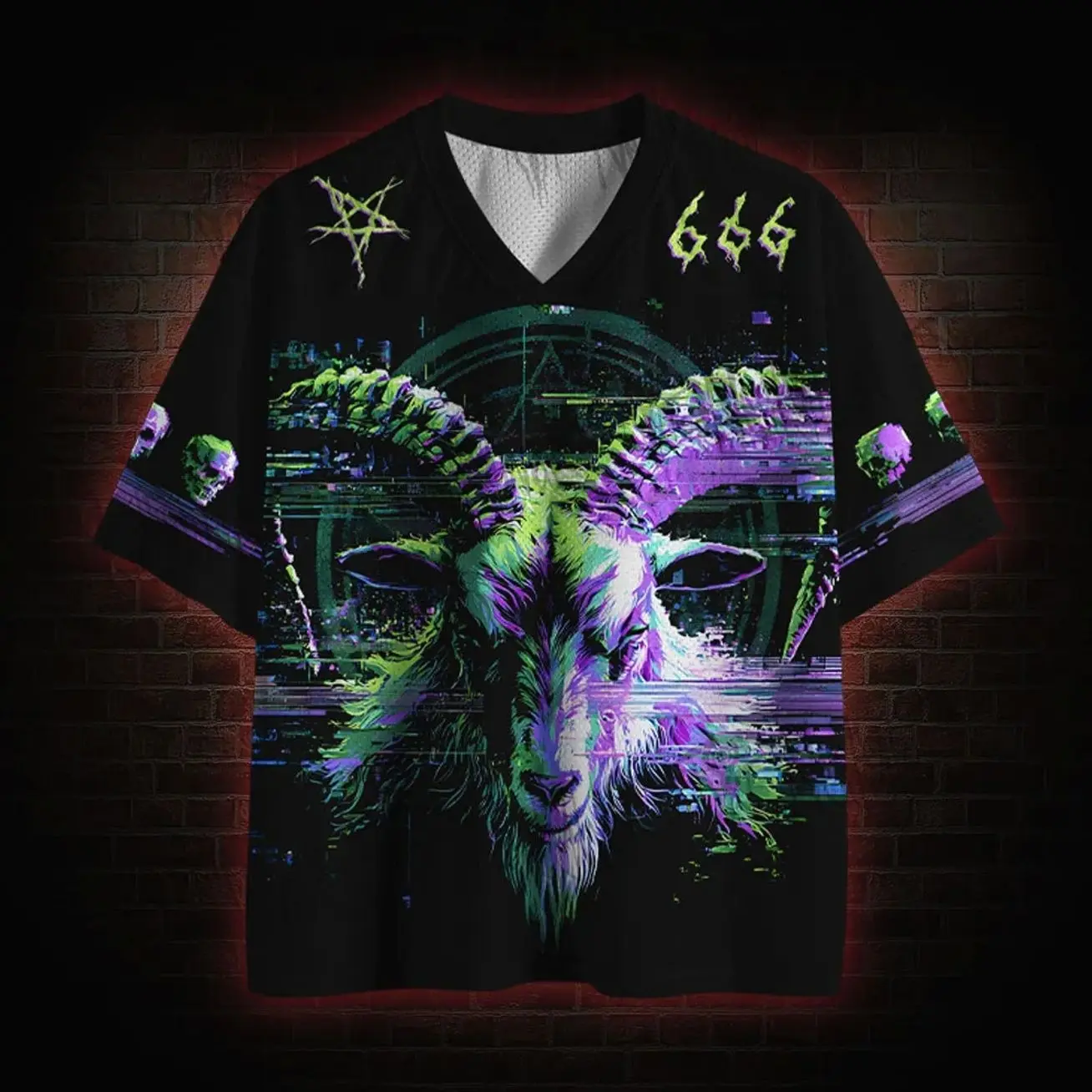Glitch Baphomet Mesh Jersey AVC