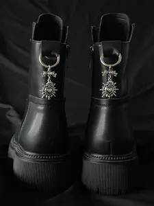 Punk Style Bow Decor Heart Design Shoe Charms, Fashionable Novelty Shoes Decorations for Boots, Stylish Shoes Accessories for Women & Men