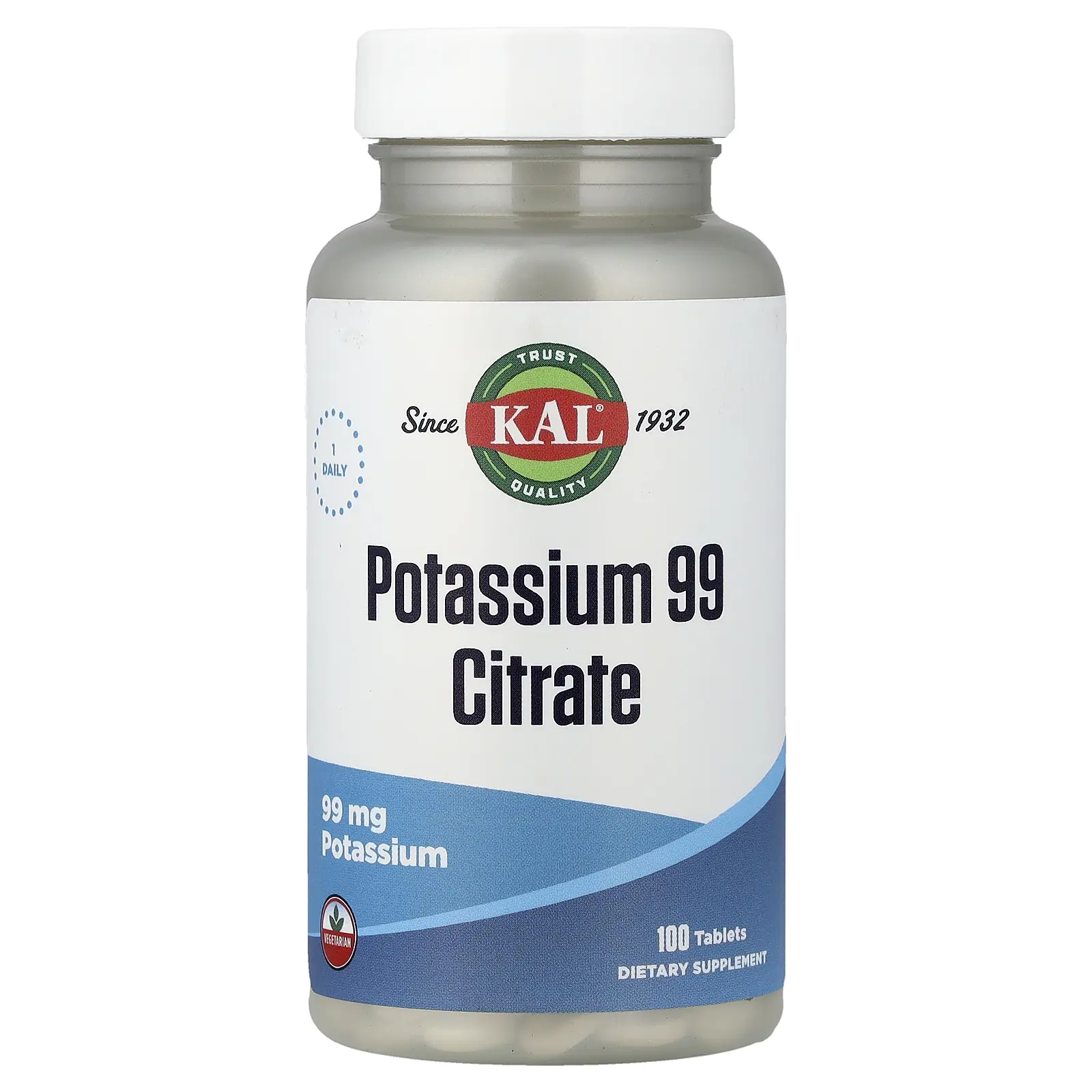 KAL Potassium 99 Citrate, 99 mg, 100 Tablets