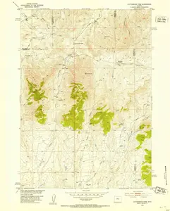Cottonwood Pass Wyoming USGS Topographic Quadrangle Map, 1952, 1:24000
