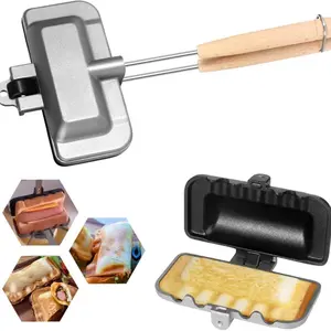 Sandwich Machine，Hot Dog Toaster, Double-Sided Sandwich Baking Tray, Double-Sided Frying Pan, Cheese Baking Machine Non-Stick Sandwich Machine Flip Baking Tray, Used for Breakfast Pancakes, Toast and Omelets.Essential Cooking Tools in the Kitchen